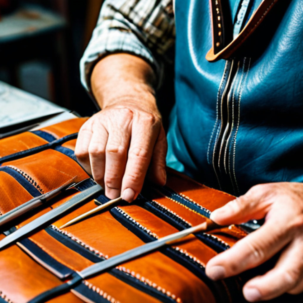 소비자 요구와 지속가능한 악세서리의 관계 - Artisan Craftsmanship**

"A close-up shot of a skilled artisan carefully hand-stitching a leather ba...