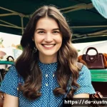 악세서리와 환경을 생각한 소비 - **A Vibrant Flea Market Discovery:**
    A smiling young woman in her late 20s, with a warm, excited...