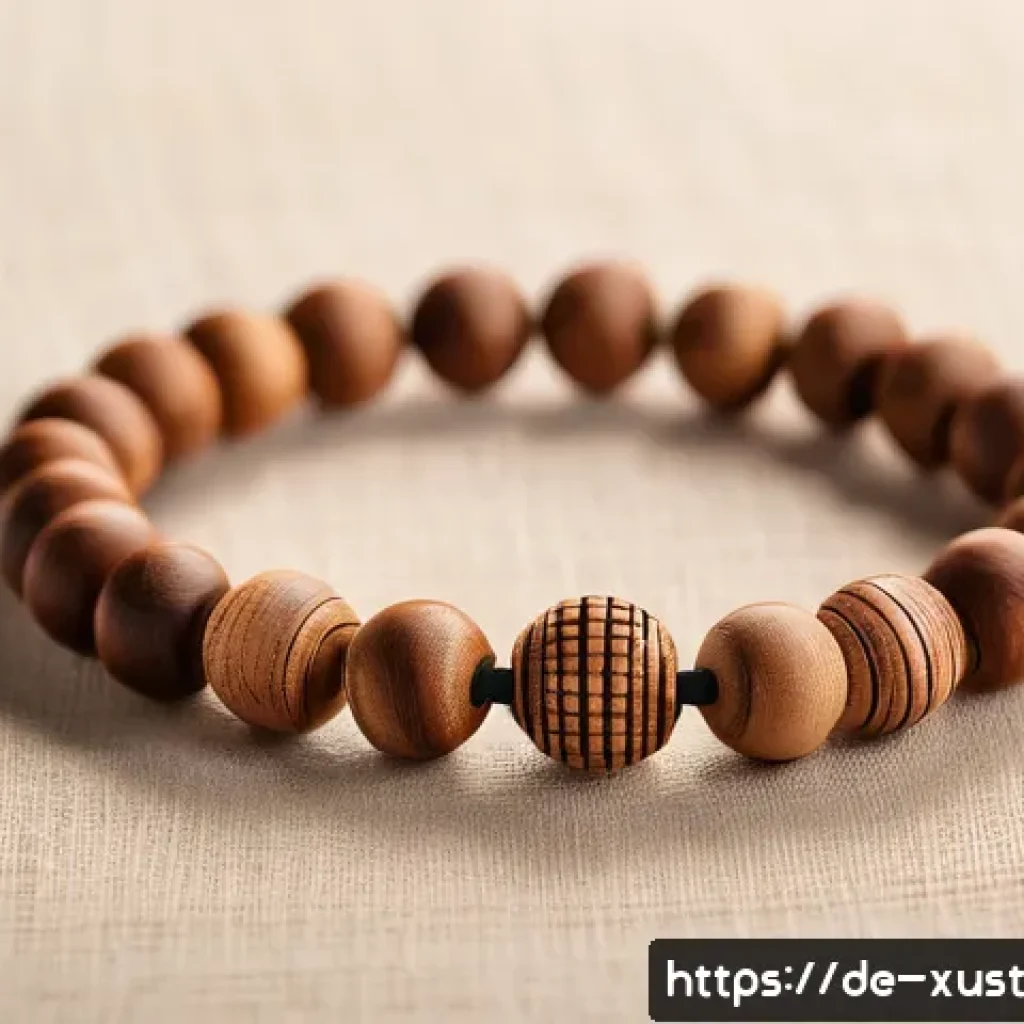 DIY 지속가능한 악세서리 만들기 - A minimalist sustainable bracelet made of thin, FSC-certified wood beads with unique natural grain p...